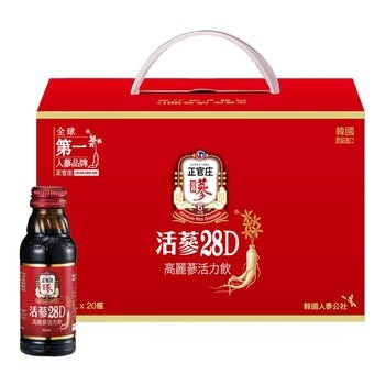 正官庄 活蔘28D高麗蔘活力飲 100毫升 X 20瓶