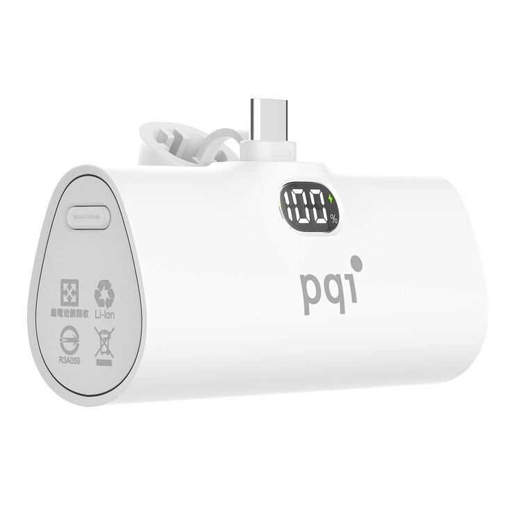 PQI USB-C 20W 快充口袋行動電源 PD05 兩入組 白色