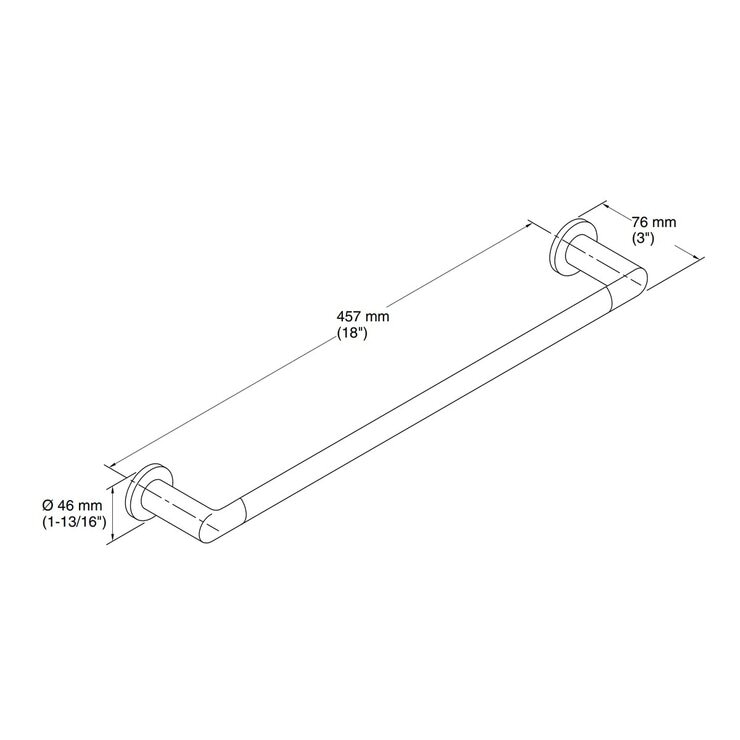 Kohler Kumin 18吋 單層毛巾桿 Kohler Kumin 18吋 單層毛巾桿
