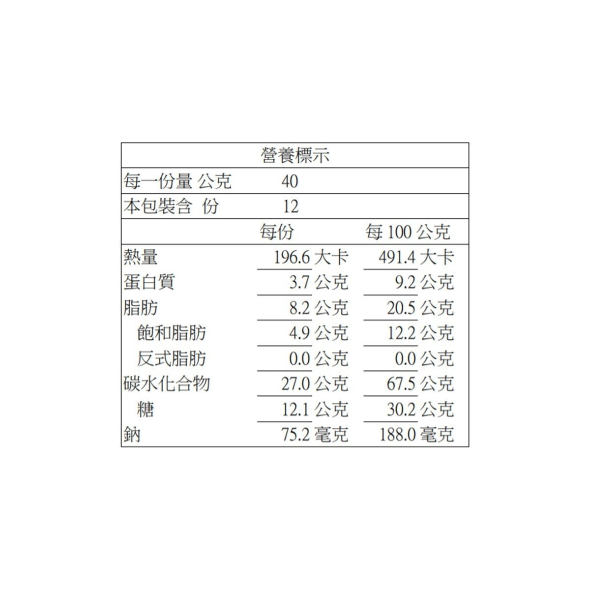 百奇 巧克力棒 40公克 X 12入