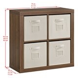 Bayside Furnishings 四格櫃2入 附8個儲物籃