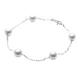 Tokyo Pearl 鉑金 6.0公釐 - 6.5公釐 Akoya 珍珠手環