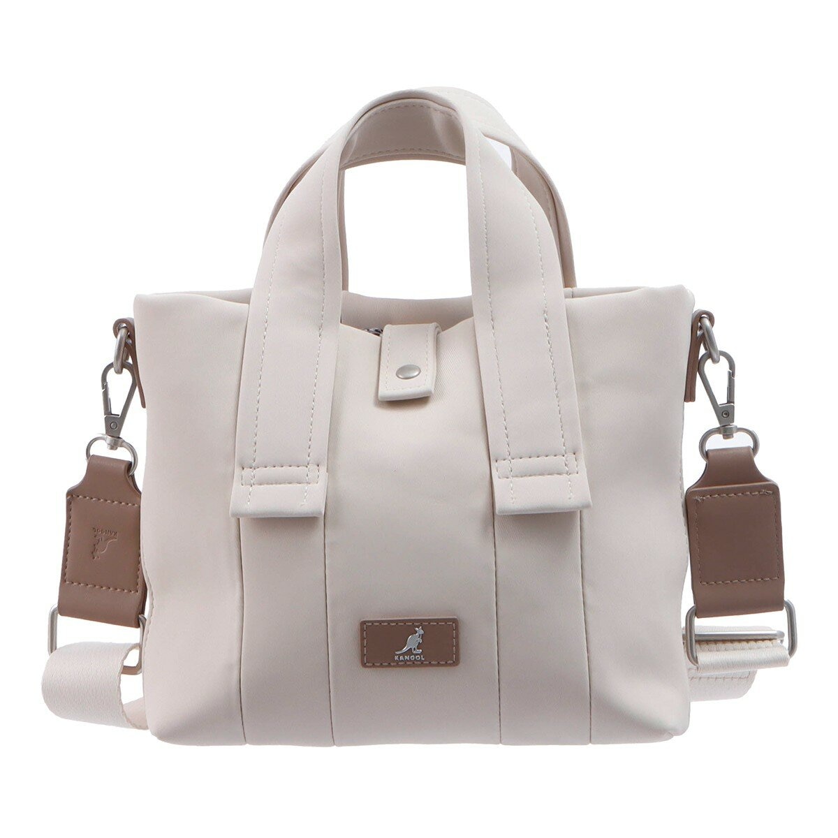 KANGOL 方形手提側背包 白