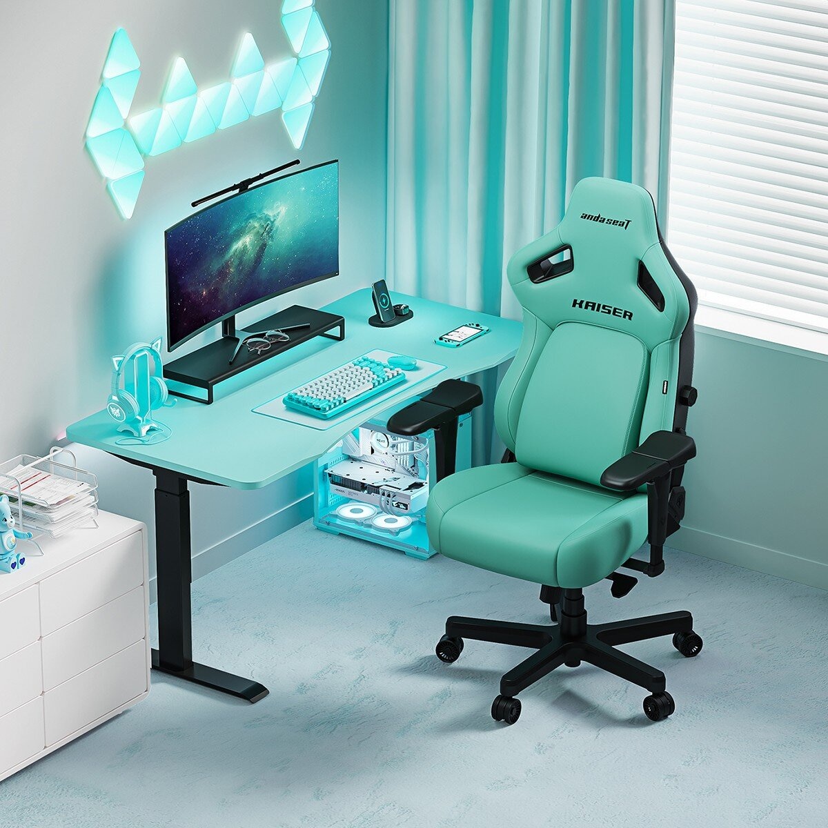 Anda Seat 皮革電競椅 藍