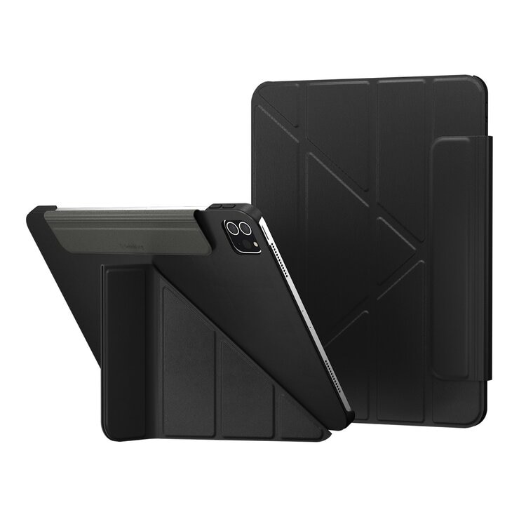 SwitchEasy Origami 全方位多角度支架保護套 iPad Air 11吋 M3 / M2 & iPad Pro 11吋 2022 M2 - 2018 & iPad Air 10.9吋 2022-20 皮革黑
