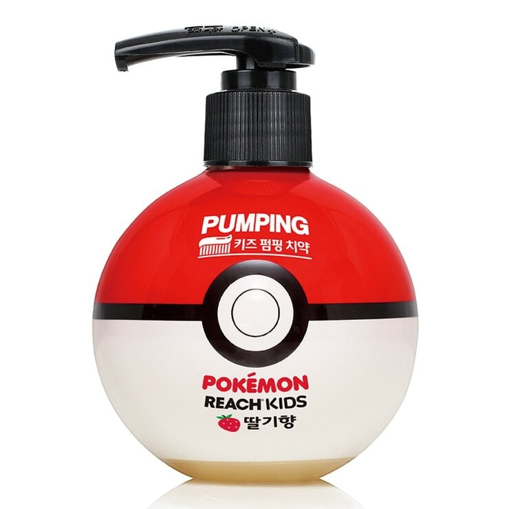 麗奇 寶可夢按壓式兒童牙膏組 250公克 X 2入(草莓 & 蘋果)