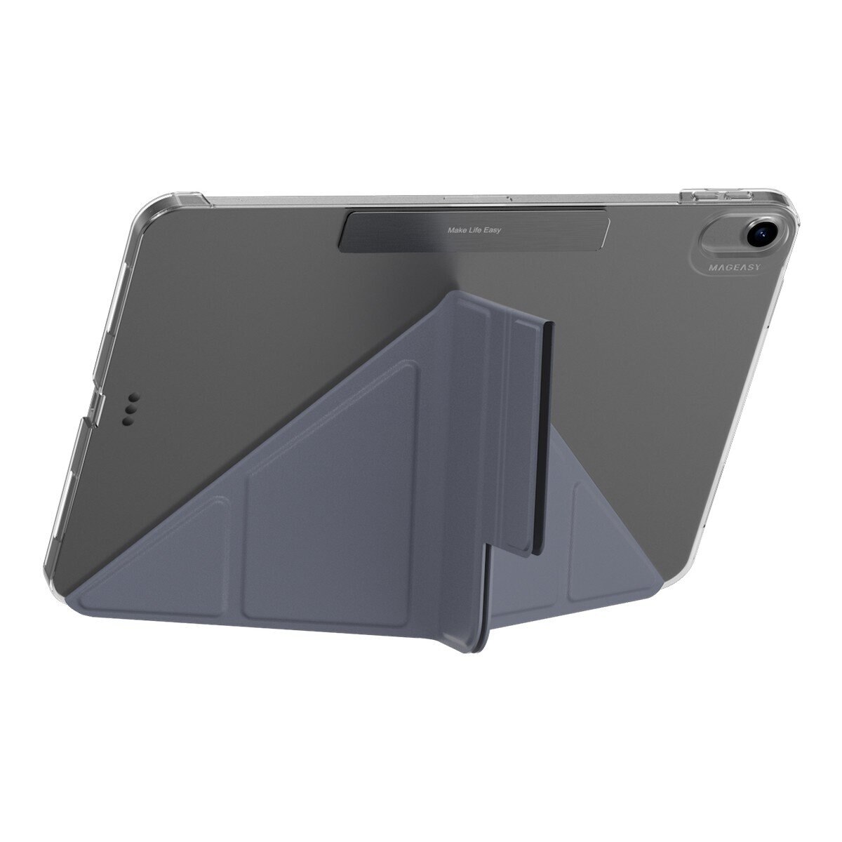 MAGEASY Facet 全方位支架透明背蓋保護套 適用於 2024 iPad Air 11吋 2025 M3 / 2024 M2 阿拉斯加藍