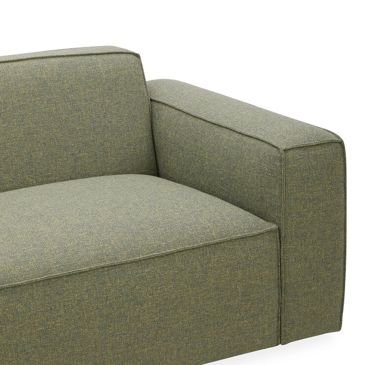 Aiden & Ivy 布面可移動式沙發附腳凳 綠