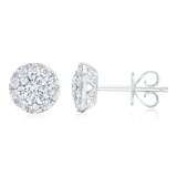 1克拉 14K白K金 圓形鑽石項鍊耳環組 VS2/I 1克拉 14K白K金 圓形鑽石項鍊耳環組 VS2/I