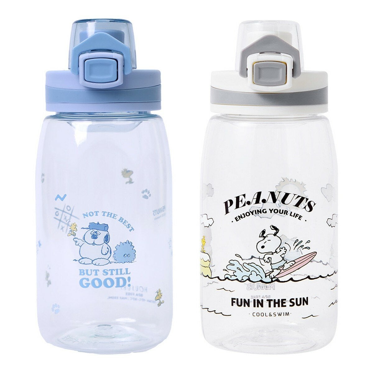 HOUSUXI 舒希 Peanuts Tritan 彈蓋冷水壺 550毫升 X 2件組 HOUSUXI 舒希 Peanuts Tritan 彈蓋冷水壺 550毫升 X 2件組