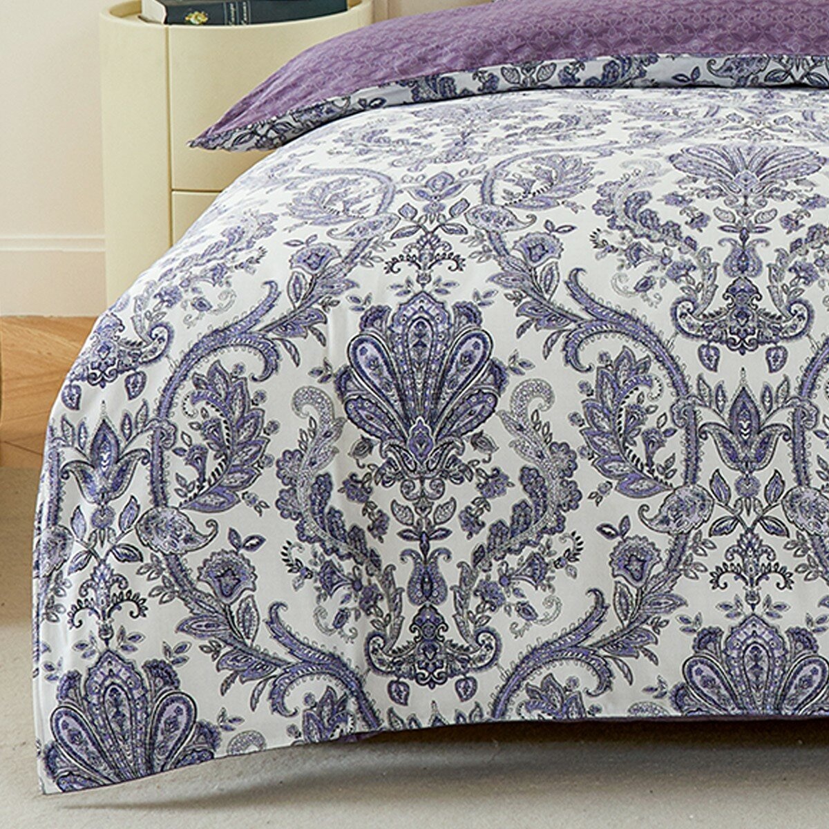 HOYACASA 300織純棉雙人加大床包兩用被套四件組 182公分 X 190公分 暮煙