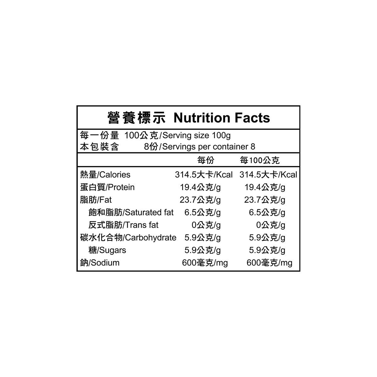 元進莊 冷凍香辣豬腳丁 800公克