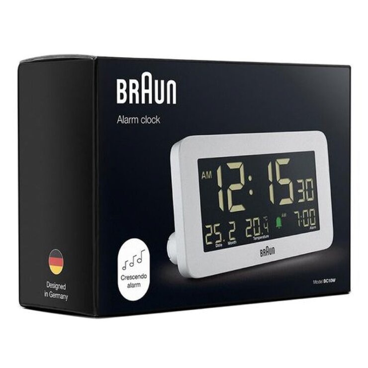 德國百靈 數位鬧鐘 白 #BC10W