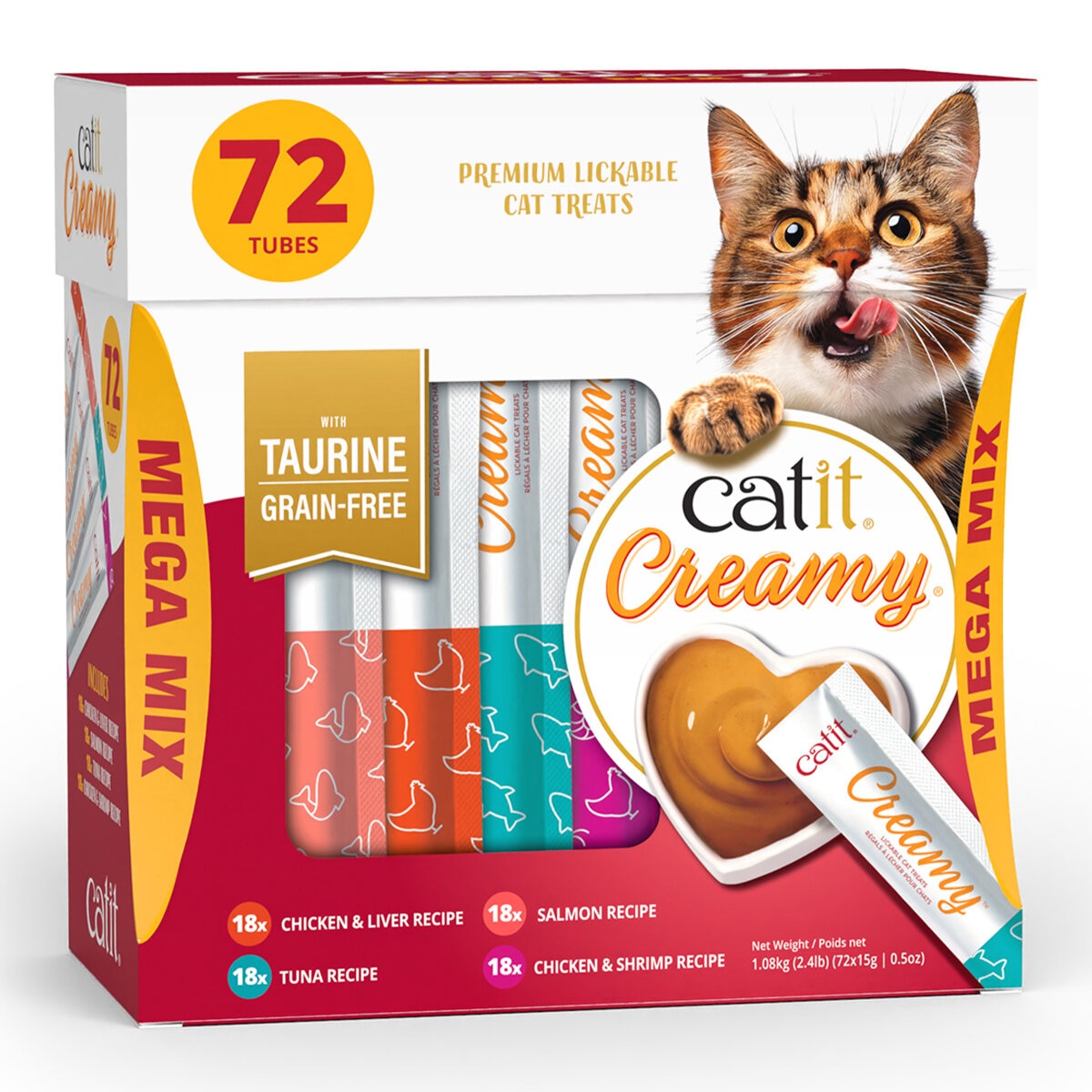 Catit Creamy 鮮肉泥貓零食 15公克 X 72入