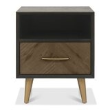 Bentley Designs Sienna Fumed 橡木 & 胡椒色 單層抽屜床頭櫃