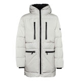 DKNY 男長版連帽外套 白