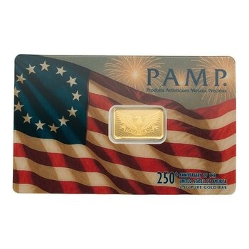 PAMP 美國獨立 250周年紀念 黃金條塊 999.9純金 2.5公克