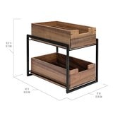 Seville Classics 雙層木製抽屜式置物籃架