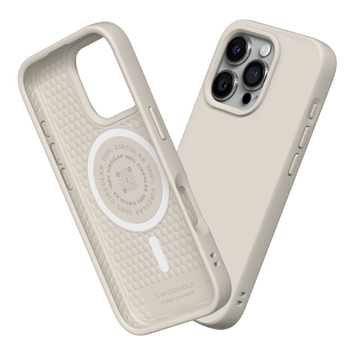犀牛盾 iPhone 16 Pro Max SolidSuit MagSafe 兼容 經典防摔手機殼 + 9H 抗藍光鋼化玻璃保護貼 貝殼灰