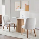 Aiden & Ivy Fabric Dining Chair 2-Pack Light Gray