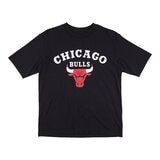 NBA 男球隊寬版上衣 公牛隊 黑色 M