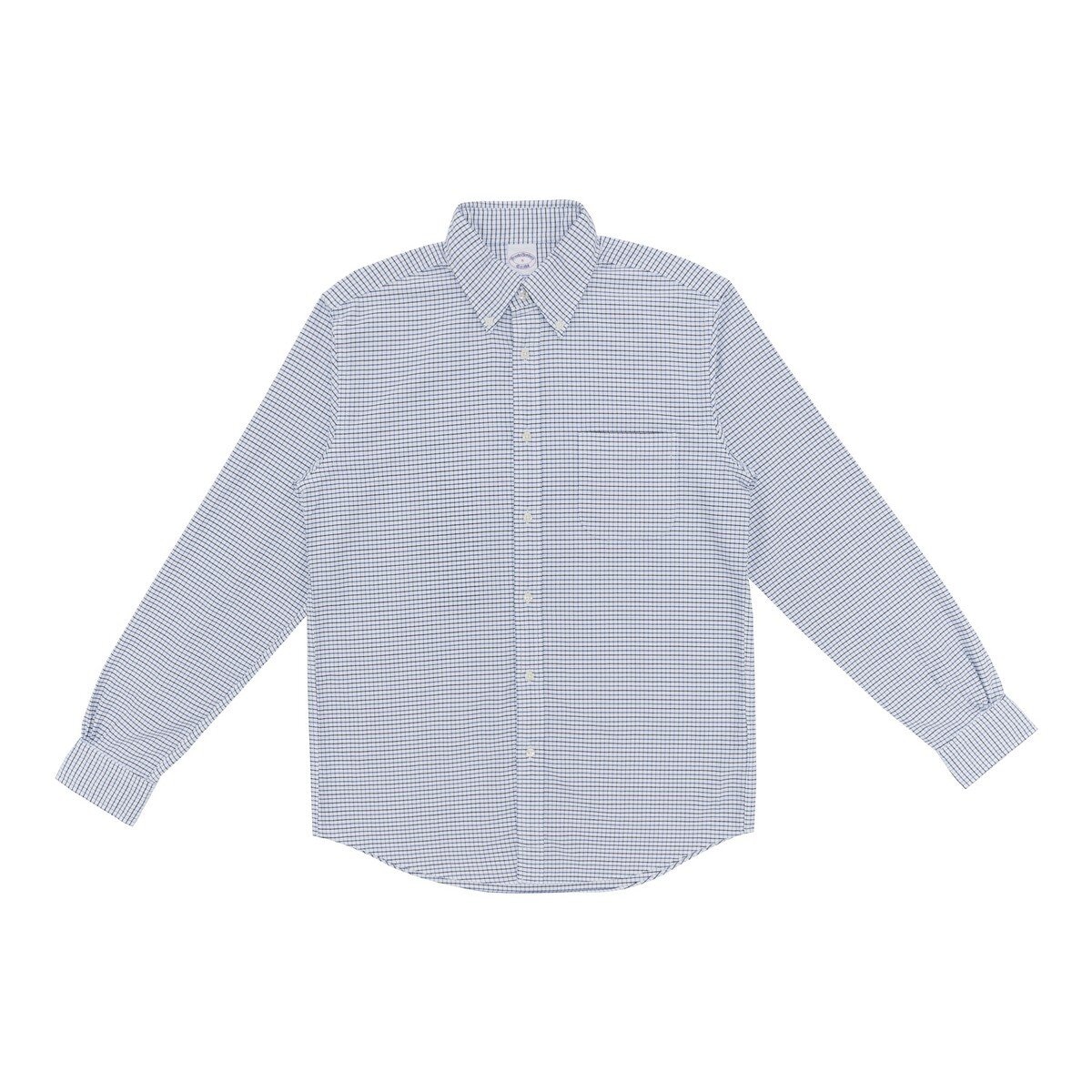 Brooks Brothers 男長袖襯衫 藍白格紋