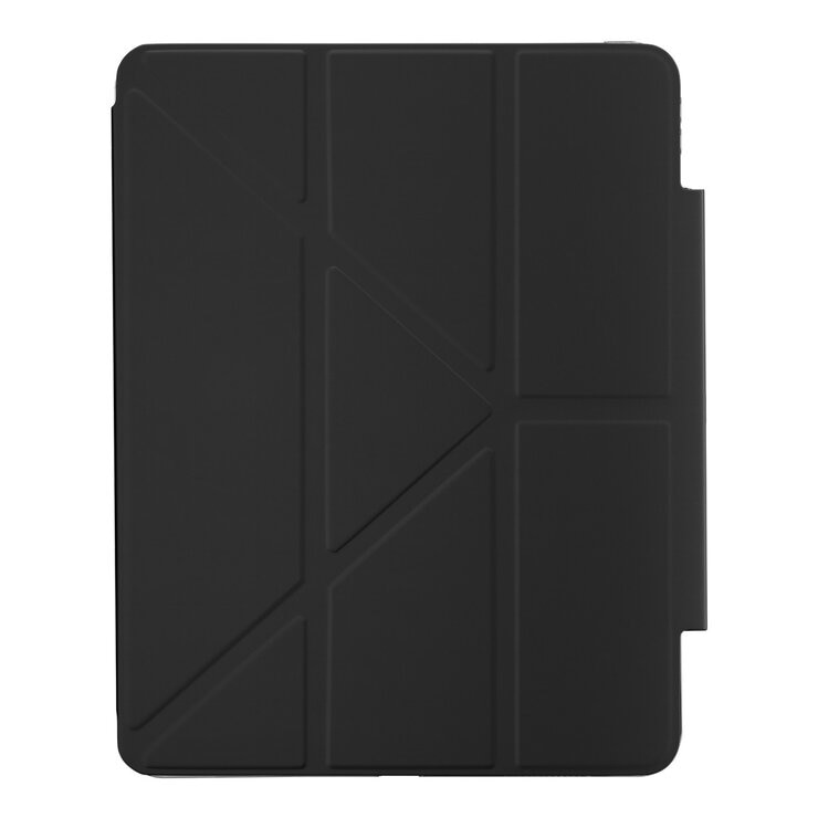 MAGEASY Facet 全方位支架透明背蓋保護套 (筆槽款) 適用於 2025 / M3 - 2024/ M2 iPad Air 13吋 & 2022 - 2020 iPad Pro 12.9吋 黑