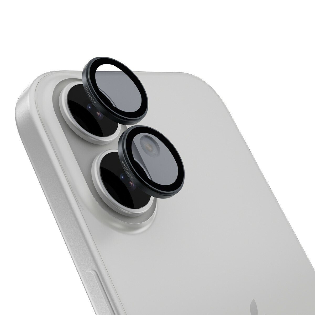 MAGEASY MagStand 360 M 磁吸旋轉支架防摔手機殼 iPhone 17 (透明) + 鏡頭保護貼Lenz(煙霧藍) + Vetro 9H 鋼化玻璃保護膜