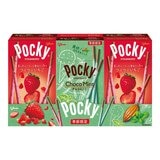 百奇 季節限定棒餅組 草莓粒粒可可棒 + 薄荷風味可可棒 334.8公克