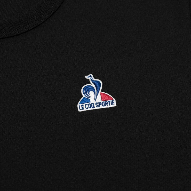 Le Coq Sportif 男圓領長袖上衣 黑 S