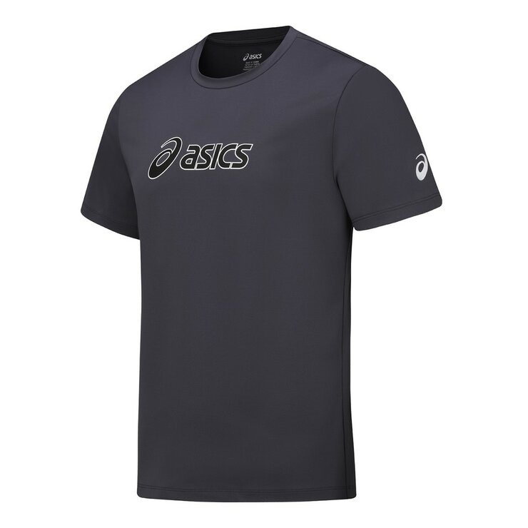 Asics 男短袖運動上衣 深灰 Asics 男短袖運動上衣 深灰