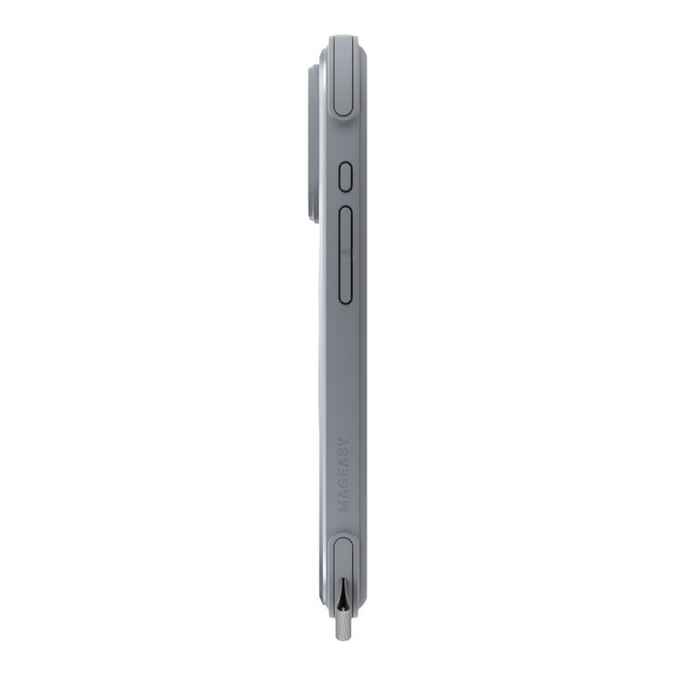MAGEASY Odyssey Stand M 超軍規防摔磁吸支架手機殼 iPhone 17 Pro(迷霧) + 鏡頭保護貼Lenz(午夜) + Vetro 9H 鋼化玻璃保護膜