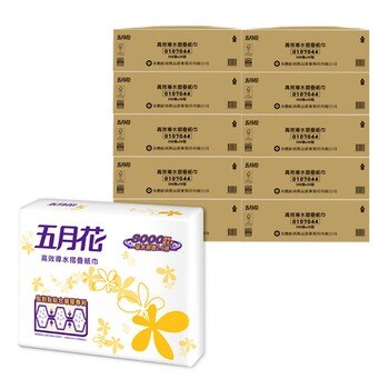 五月花 摺疊擦手紙 200抽 X 20包/組 五月花 摺疊擦手紙 200抽 X 20包/組