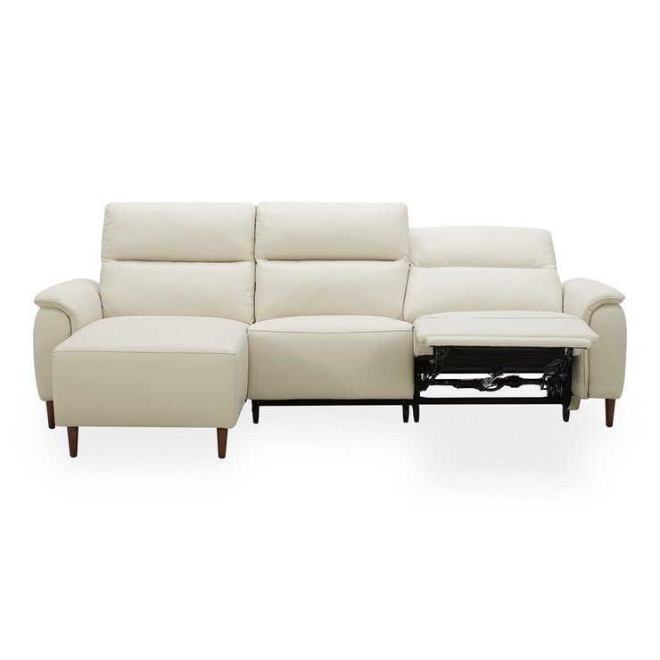 Aiden & Ivy 牛皮電動L型沙發 左