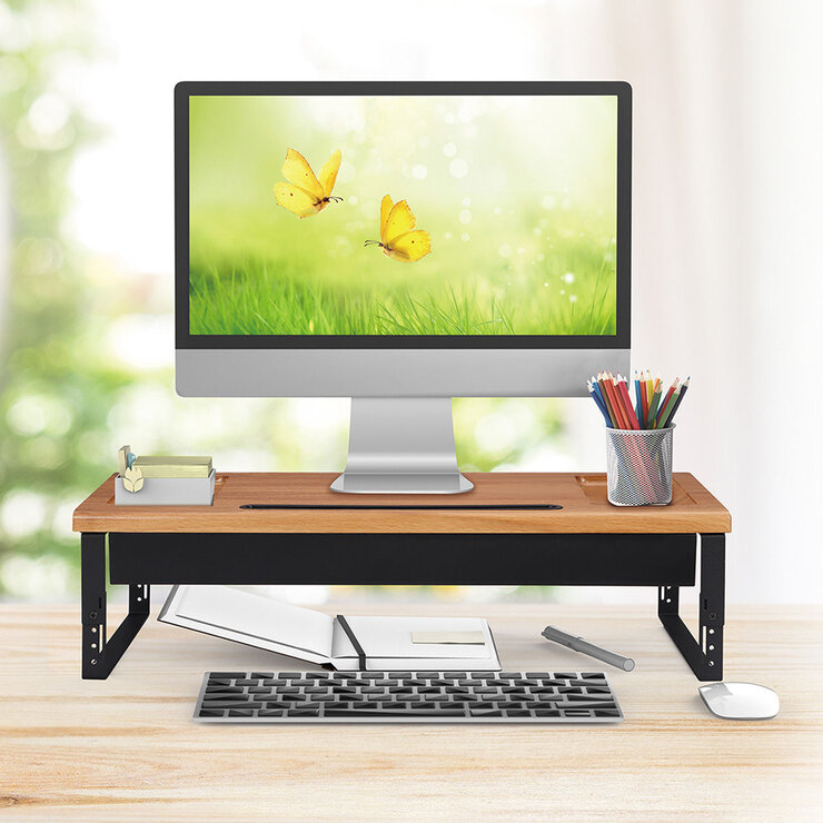 HAWK MONITOR STAND可調高度螢幕置物架含抽屜54 X 24 X高10-15 CM