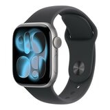 Apple Watch Series 11 GPS 42公釐 太空灰色鋁金屬錶殼 附黑色運動型錶帶 M/L Apple Watch Series 11 GPS 42公釐 太空灰色鋁金屬錶殼 附黑色運動型錶帶 M/L