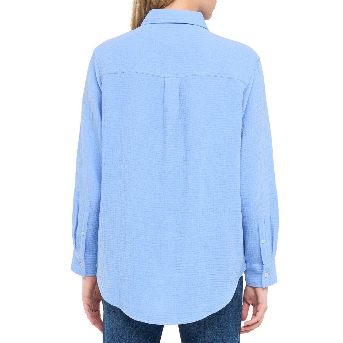 GAP 女長袖襯衫 藍 GAP 女長袖襯衫 藍
