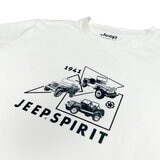 Jeep 男短袖純棉圖案T恤 白 S