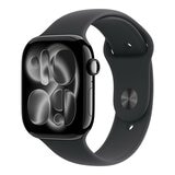 Apple Watch Series 11 GPS 46公釐 曜石黑色鋁金屬錶殼 附黑色運動型錶帶 S/M