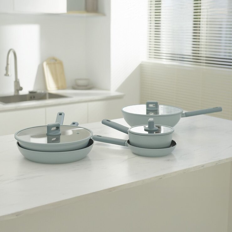 樂扣樂扣 ECO BLUE 鍛造陶瓷不沾鍋 3件組