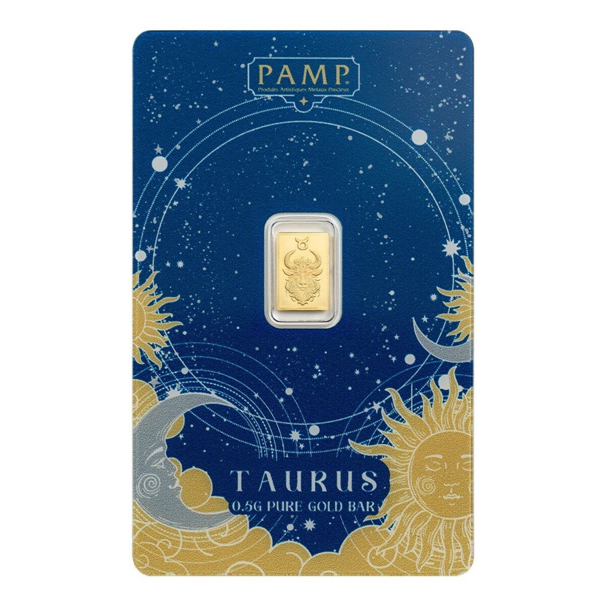 PAMP 12星座黃金條塊 999.9純金 0.5公克 金牛座