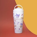 WOKY 沃廚 X 三麗鷗 渾圓杯鈦陶瓷保冷保溫杯 770毫升 X 2件組 Hello Kitty 經典黑 + 酷洛米 探索台灣味