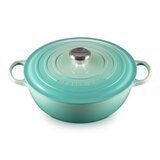 Le Creuset 媽咪鑄鐵鍋 含鋼頭鍋蓋 28公分 薄荷綠