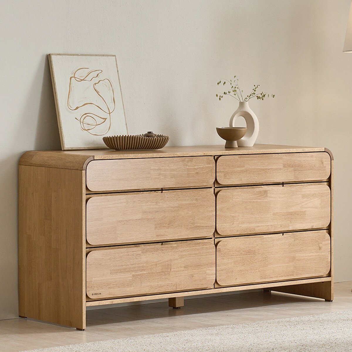 Finlandia Estante 六格抽屜櫃 橡木色