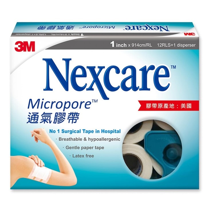 3M Nexcare 通氣膠帶 (未滅菌) 12入