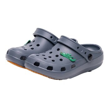 母子鱷魚 兩穿洞洞鞋 霧藍