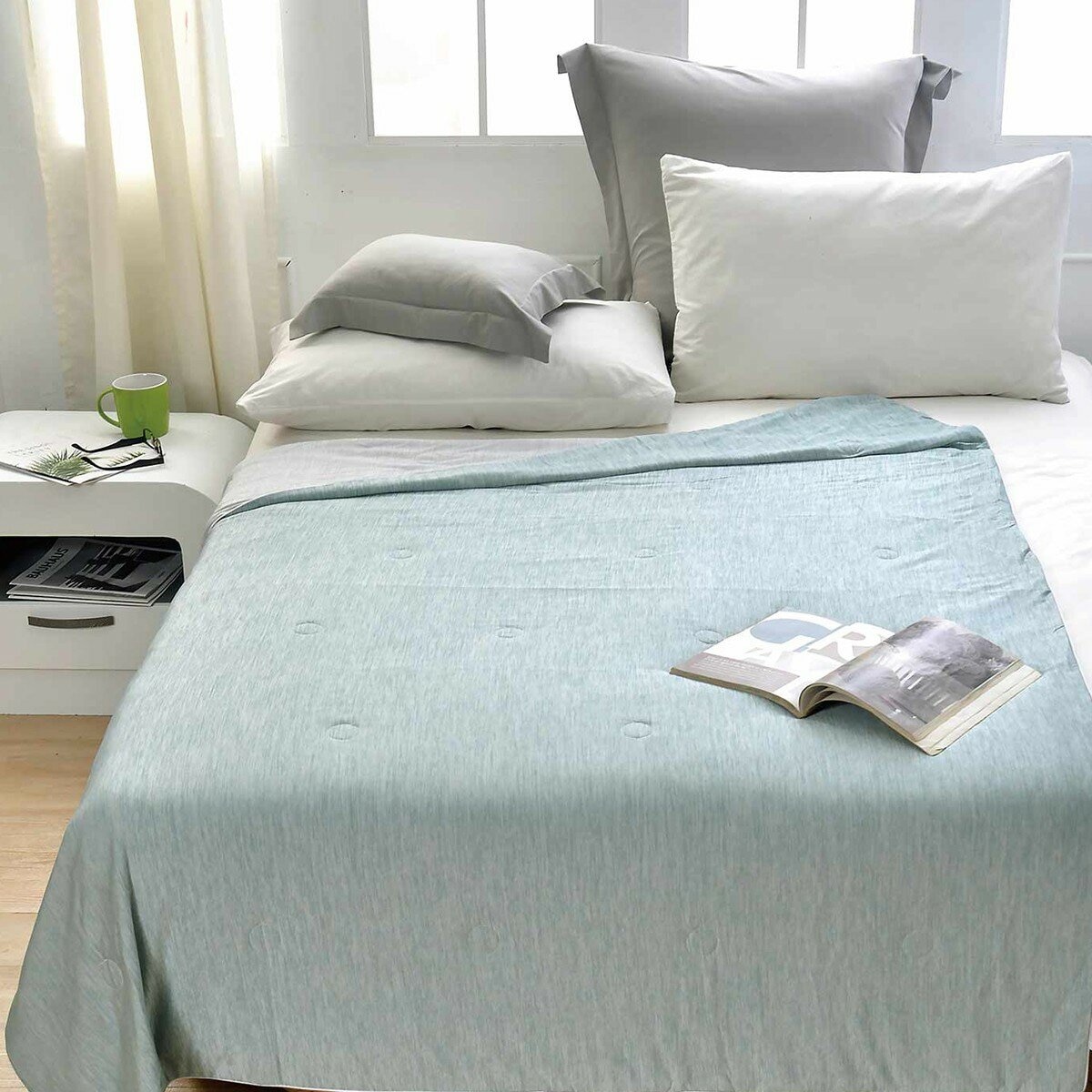 La Belle 素色涼感被 150公分 X 200公分 抹茶 La Belle 素色涼感被 150公分 X 200公分 抹茶