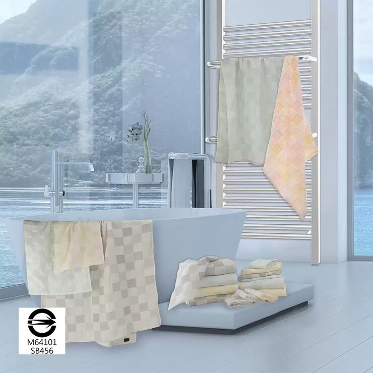 Gemini 雙層紗布毛巾 6入組 33公分 X 76公分 彩色方格