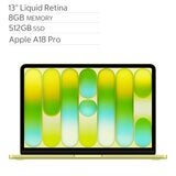 Apple MacBook Neo 13吋 搭配 A18 Pro晶片 6核心CPU 5核心GPU 8GB 512GB SSD 青橘黃色 Apple MacBook Neo 13吋 搭配 A18 Pro晶片 6核心CPU 5核心GPU 8GB 512GB SSD 青橘黃色