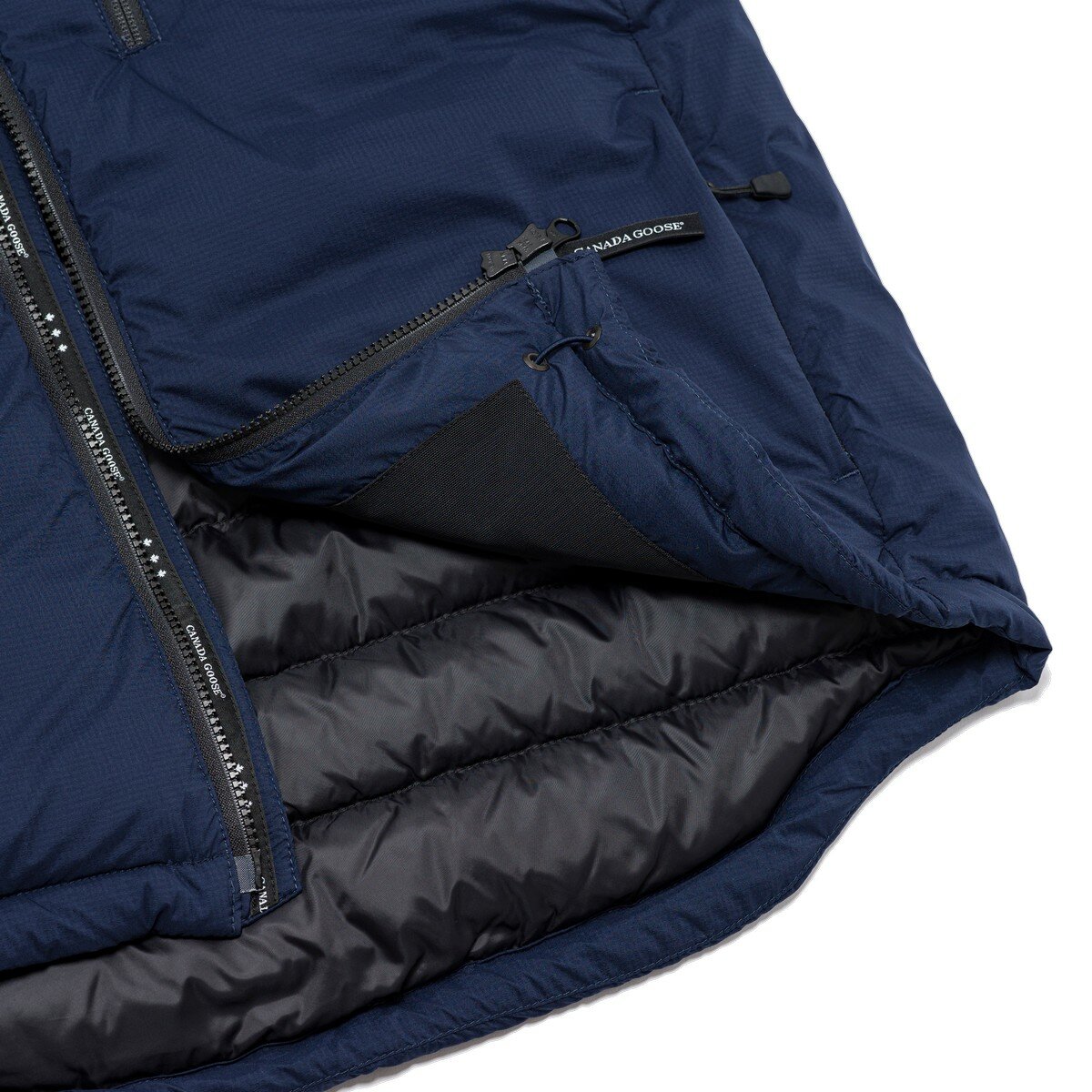 Canada Goose 男短版連帽羽絨外套 深藍